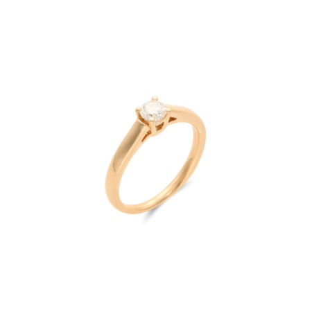Anillo-Solitario Oro Amarillo Y Diamante. Género: Mujer. Material: Oro amarillo. Piedras: Diamantes