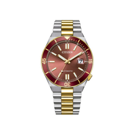 Reloj Citizen Tsuyosa Shore NJ0234-58X. Género: Hombre,Mujer. Material: Acero. Tamaño: De 39mm a 42mm. Correa: Acero. Color esfera: Rojo. Estilo: Casual. Movimiento: Automático. Características técnicas: Calendario,Hora y segundero,Reserva de marcha