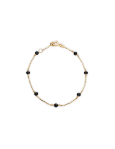 Pulsera Oro Amarillo Y Espinelas