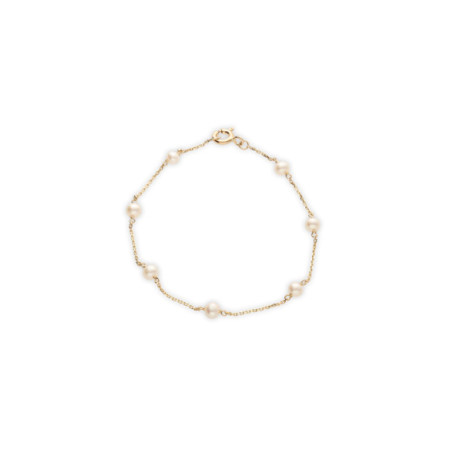 Pulsera Oro Amarillo Y Perlas. Género: Mujer. Material: Oro amarillo. Piedras: Perlas