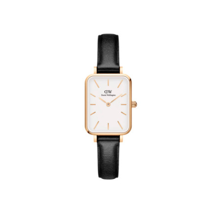 Reloj Daniel Wellington Quadro Pressed Sheffield Gold DW00100559. Género: Mujer. Material: Acero. Tamaño: Menos de 32mm. Correa: Piel. Color esfera: Blanco. Estilo: Clásico. Movimiento: Cuarzo. Características técnicas: Solo hora