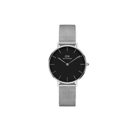 Reloj Daniel Wellington Petite Sterling DW00100218. Género: Mujer. Material: Acero. Tamaño: Menos de 32mm. Correa: Acero. Color esfera: Negro. Estilo: Clásico. Movimiento: Cuarzo. Características técnicas: Solo hora