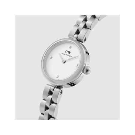 Reloj Daniel Wellington Elan Lumine Plata DW00100716. Género: Mujer. Material: Acero. Tamaño: Menos de 32mm. Correa: Acero. Color esfera: Blanco. Estilo: Clásico. Movimiento: Cuarzo. Características técnicas: Solo hora