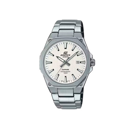 Reloj Casio Edifice EFR-S108D-7AVUEF. Género: Hombre. Material: Acero. Tamaño: De 39mm a 42mm. Correa: Acero. Color esfera: Blanco. Estilo: Casual,Deportivo. Movimiento: Cuarzo. Características técnicas: Hora y segundero,Calendario