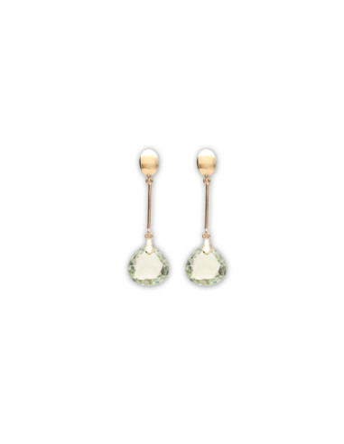 Pendientes Oro Amarillo Y Amatista