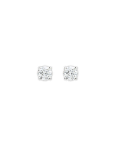 Pendientes Oro Blanco Y Diamante