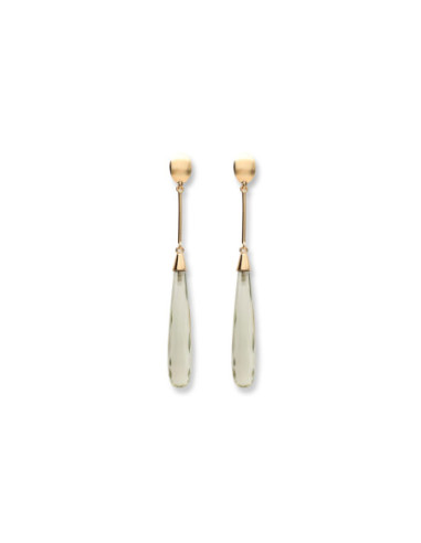 Pendientes Oro Amarillo Y Amatista