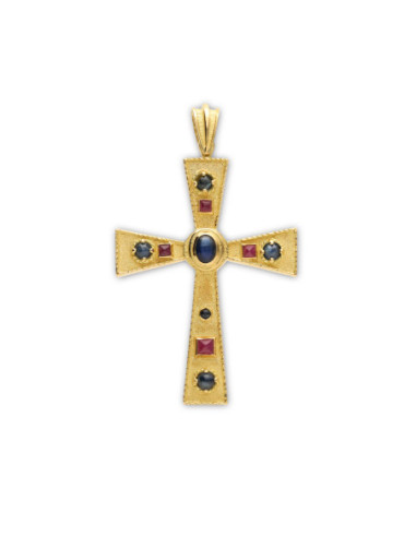Cruz Oro Amarillo, Zafiros Y Rubíes