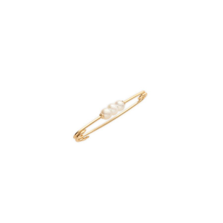 Alfiler Oro Amarillo Y Perlas. Género: Mujer,Niña,Niño. Material: Oro amarillo. Piedras: Perlas