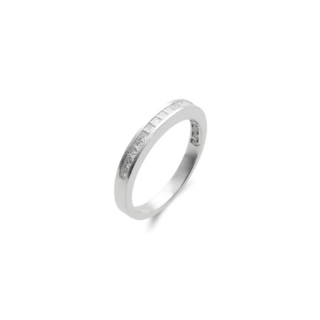 Anillo Oro Blanco Y Diamantes. Género: Mujer. Material: Oro blanco. Piedras: Diamantes