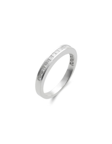 Anillo Oro Blanco Y Diamantes