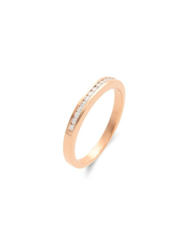 Anillo Oro Rosa Y Diamantes