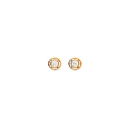 Pendientes Oro Amarillo Y Diamante. Género: Mujer. Material: Oro amarillo. Piedras: Diamantes