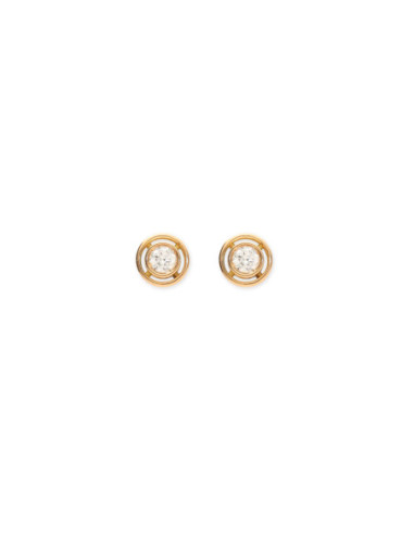 Pendientes Oro Amarillo Y Diamante