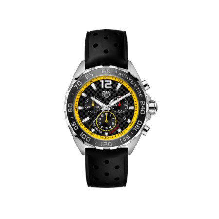 Reloj TAG Heuer Formula 1 Chronograph CAZ101AC.FT8024. Género: Hombre. Material: Acero,Cerámica. Tamaño: De 43mm a 46mm. Correa: Caucho. Color esfera: Negro. Estilo: Deportivo. Movimiento: Cuarzo. Características técnicas: Calendario,Cronógrafo,Hora y segundero