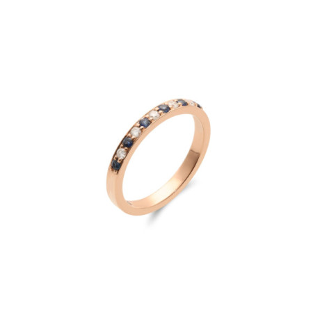 Anillo Oro Rosa, Zafiros Y Diamantes. Género: Mujer. Material: Oro rosa. Piedras: Diamantes,Zafiros