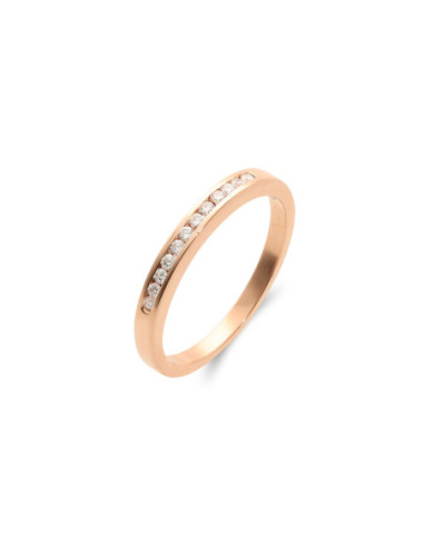 Anillo Oro Rosa Y Diamantes