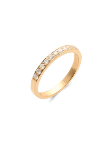 Anillo Oro Amarillo Y Diamantes