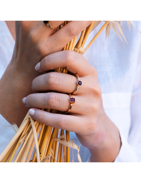 Anillo Oro Amarillo Y Rubí