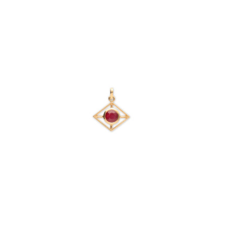 Colgante Oro Amarillo Y Rubí. Género: Mujer. Material: Oro amarillo. Piedras: Rubies