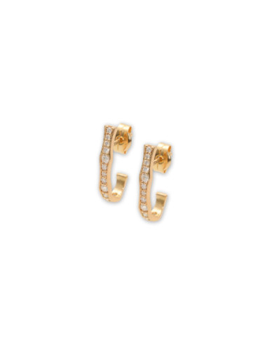 Pendientes Oro Amarillo Y Diamantes