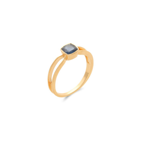 Anillo Oro Amarillo Y Zafiro. Género: Mujer. Material: Oro amarillo. Piedras: Zafiros