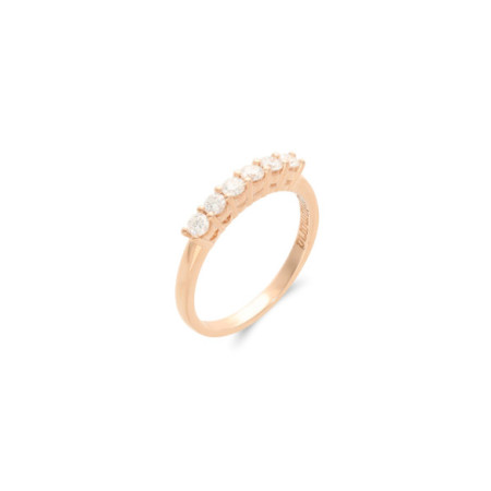 Anillo Oro Rosa Y Diamantes. Género: Mujer. Material: Oro rosa. Piedras: Diamantes