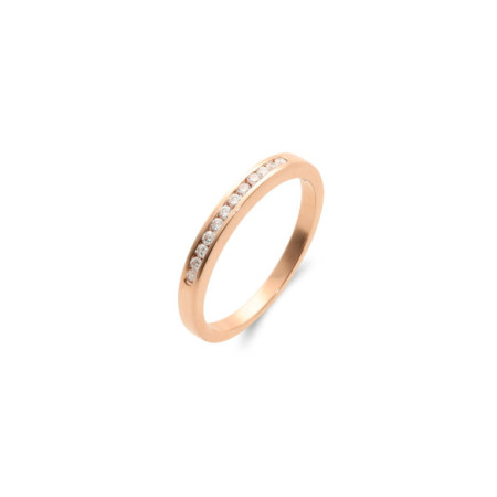 Anillo Oro Rosa Y Diamantes. Género: Mujer. Material: Oro rosa. Piedras: Diamantes