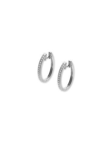 Argollas Oro Blanco Y Diamantes