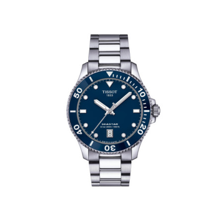 Reloj Tissot Seastar 1000 40 MM T120.410.11.041.00. Género: Hombre. Material: Acero. Tamaño: De 39mm a 42mm. Correa: Acero. Color esfera: Azul. Estilo: Deportivo. Movimiento: Cuarzo. Características técnicas: Calendario,Hora y segundero