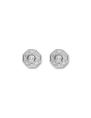 Pendientes Oro Blanco Y Diamantes