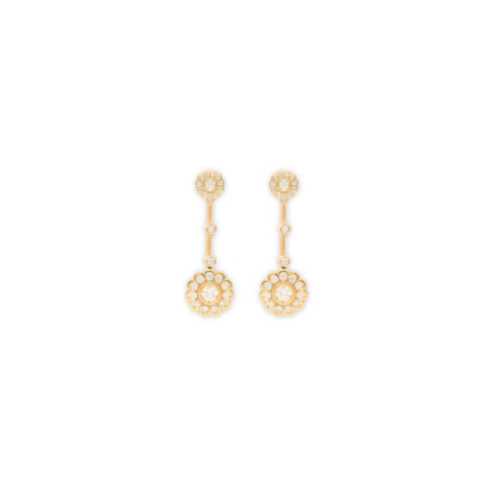 Pendientes Oro Amarillo Y Diamantes. Género: Mujer. Material: Oro amarillo. Piedras: Diamantes