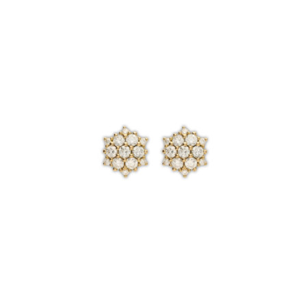 Pendientes Oro Amarillo Y Diamantes. Género: Mujer. Material: Oro amarillo. Piedras: Diamantes