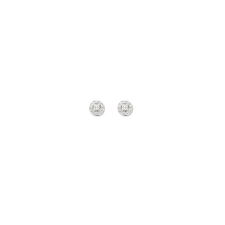 Pendientes Oro Blanco-Amarillo Con Diamantes. Género: Mujer. Material: Oro blanco,Oro amarillo. Piedras: Diamantes