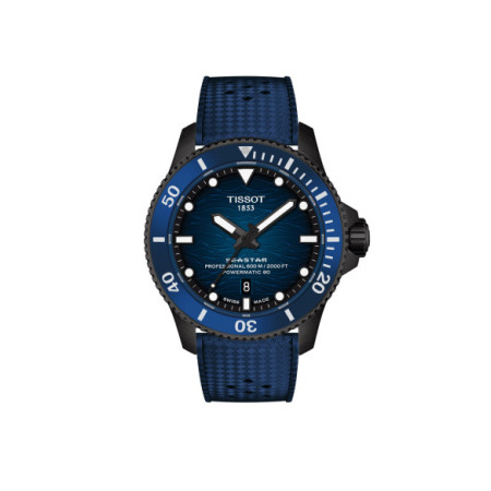 Reloj Tissot Seastar 2000 44MM T120.907.37.041.00. Género: Hombre. Material: Acero,Cerámica. Tamaño: De 43mm a 46mm. Correa: Caucho. Color esfera: Azul. Estilo: Deportivo. Movimiento: Automático. Características técnicas: Calendario,Reserva de marcha,Hora y segundero