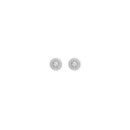 Pendientes Oro Blanco Y Diamantes. Género: Mujer. Material: Oro blanco. Piedras: Diamantes