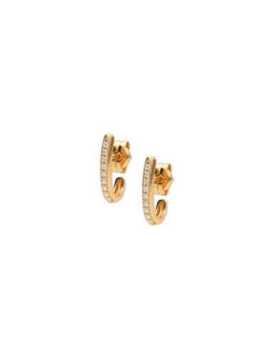 Pendientes Oro Amarillo Y Diamantes