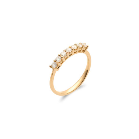 Anillo Oro Amarillo Y Diamantes. Género: Mujer. Material: Oro amarillo. Piedras: Diamantes