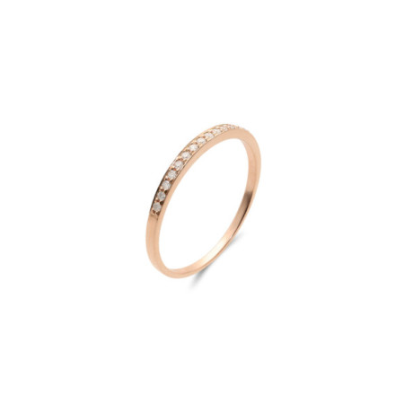 Anillo Oro Rosa Y Diamantes. Género: Mujer. Material: Oro rosa. Piedras: Diamantes
