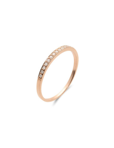 Anillo Oro Rosa Y Diamantes