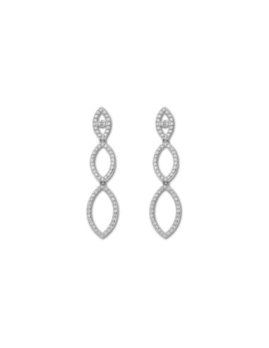 Pendientes Oro Blanco Y Diamantes