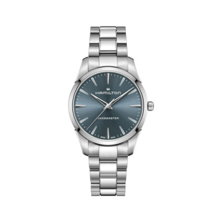 Reloj Hamilton Jazzmaster Quartz 40MM H32461141. Género: Hombre. Material: Acero. Tamaño: De 39mm a 42mm. Correa: Acero. Color esfera: Azul. Estilo: Casual. Movimiento: Cuarzo. Características técnicas: Hora y segundero