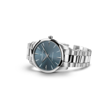 Reloj Hamilton Jazzmaster Quartz 40MM H32461141. Género: Hombre. Material: Acero. Tamaño: De 39mm a 42mm. Correa: Acero. Color esfera: Azul. Estilo: Casual. Movimiento: Cuarzo. Características técnicas: Hora y segundero
