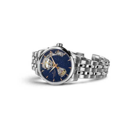 Reloj Hamilton Jazzmaster Open Heart Auto 36MM H32215142. Género: Hombre,Mujer. Material: Acero. Tamaño: De 32mm a 38mm. Correa: Acero. Color esfera: Azul. Estilo: Casual. Movimiento: Automático. Características técnicas: Reserva de marcha,Hora y segundero
