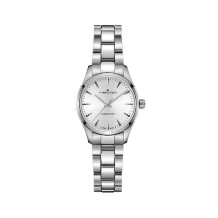 Reloj Hamilton Jazzmaster Quartz 32MM H32301181. Género: Mujer. Material: Acero. Tamaño: Menos de 32mm. Correa: Acero. Color esfera: Plata. Estilo: Cocktail. Movimiento: Cuarzo. Características técnicas: Hora y segundero