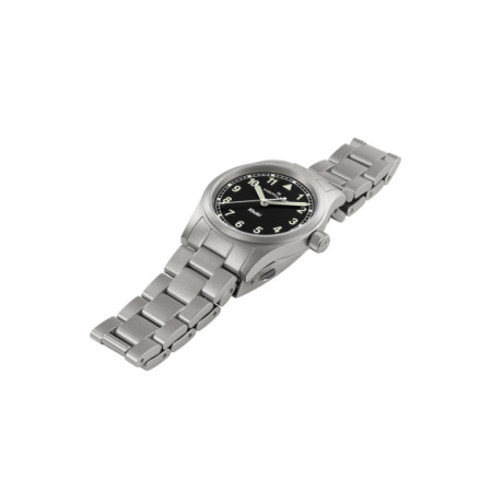 Reloj Hamilton Khaki Field Quartz 33MM H69301130. Género: Mujer,Hombre. Material: Acero. Tamaño: De 32mm a 38mm. Correa: Acero. Color esfera: Negro. Estilo: Casual. Movimiento: Cuarzo. Características técnicas: Hora y segundero