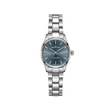 Reloj Hamilton Jazzmaster Quartz 32MM H32301141. Género: Mujer. Material: Acero. Tamaño: Menos de 32mm. Correa: Acero. Color esfera: Azul. Estilo: Cocktail. Movimiento: Cuarzo. Características técnicas: Hora y segundero