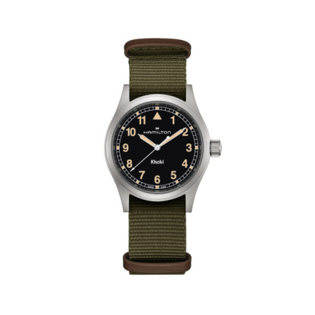 Reloj Hamilton Khaki Field Quartz 38MM H69401930. Género: Hombre. Material: Acero. Tamaño: De 32mm a 38mm. Correa: Nato. Color esfera: Negro. Estilo: Casual. Movimiento: Cuarzo. Características técnicas: Hora y segundero