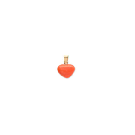 Colgante Oro Amarillo Coral. Género: Mujer. Material: Oro amarillo. Piedras: Coral