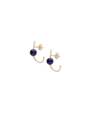 Pendientes Oro Amarillo Y Lapislázuli